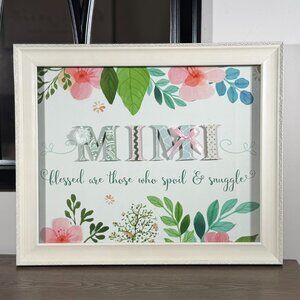 MIMI Framed Floral Wall Art – “Blessed Are Those Who Spoil & Snuggle”